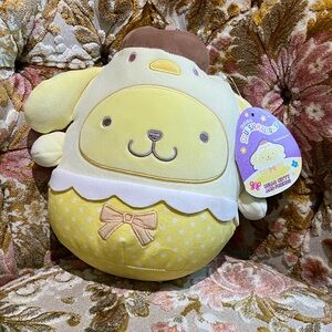 Squishmallow X Sanrio Pompompurin Plush Toy. 2025 NWT.